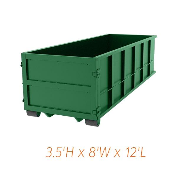 a 10-yard dumpster is perfect for small-scale home renovation projects, yard waste removal, and hauling away debris from a small construction site